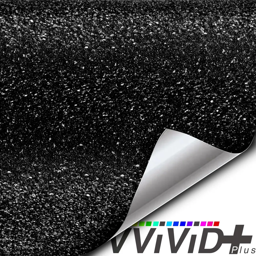Vinil VViViD Indestructible Black: muestra del material