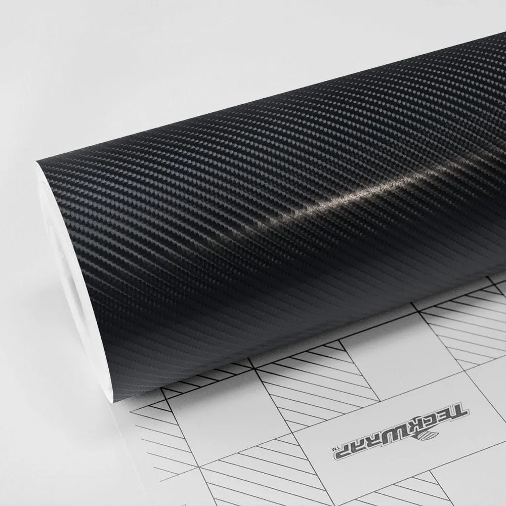 Vinil TeckWrap Pitch Black (CF02): muestra del material