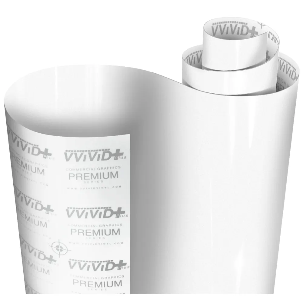 Vinil VViViD Ultra Gloss Metallic White: muestra del material